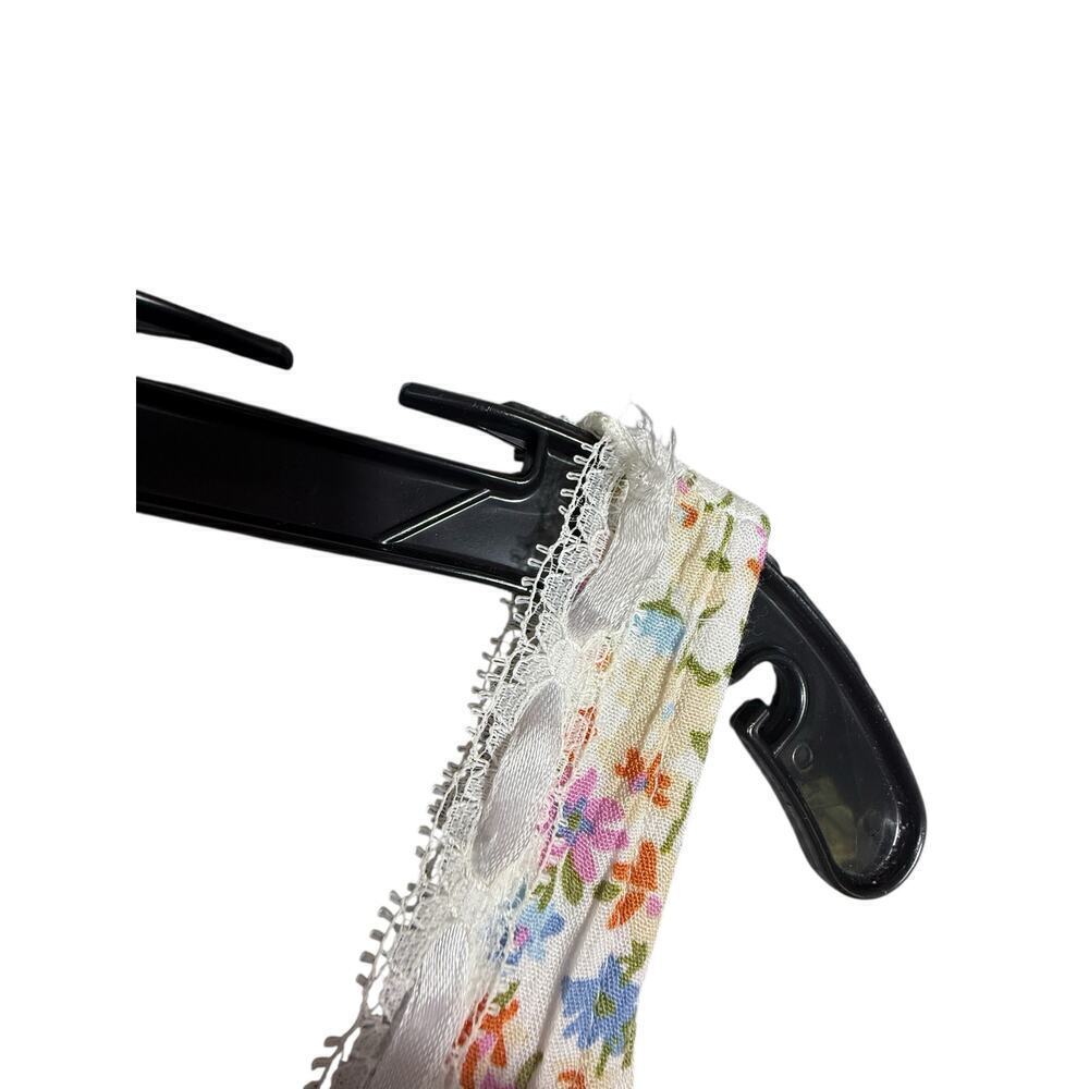 L.A. Hearts Floral Lace-Trim Mini Dress White Multi XS - Picture 4 of 7